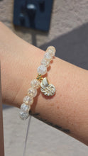 Load image into Gallery viewer, Champagne Crackle Quartz w/Seashell Charm - Elena Michele