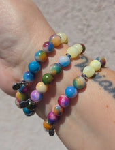 Load image into Gallery viewer, Boho Vibes - Clear Crystal on Tie Dye &amp; Yellow Jade Limited Edition Bracelet - Marie's 2026 TJazelle Exclusive