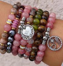 Load image into Gallery viewer, Limited Edition Sand Moonstone &amp; Strawberry Jade Special Bracelet  - TJazelle