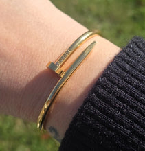 Load image into Gallery viewer, Nail Bangle Bracelet - Stainless Steel