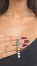 Load image into Gallery viewer, Double Ball Drop Chain Necklace - Sterling Silver