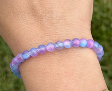 Load image into Gallery viewer, Periwinkle Selenite "Friends Forever" Stacker - TJazelle HELP