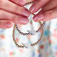 Load image into Gallery viewer, Guardian Angel Holy Water Stretch Bracelet in Silver