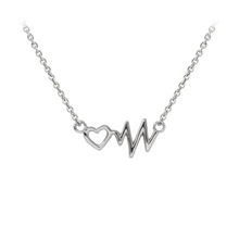 Load image into Gallery viewer, Heartbeat Sterling Silver Dainty Necklace