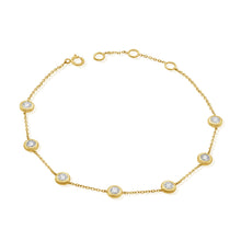 Load image into Gallery viewer, Diamond Bezel Set Station Bracelet - 14K Gold