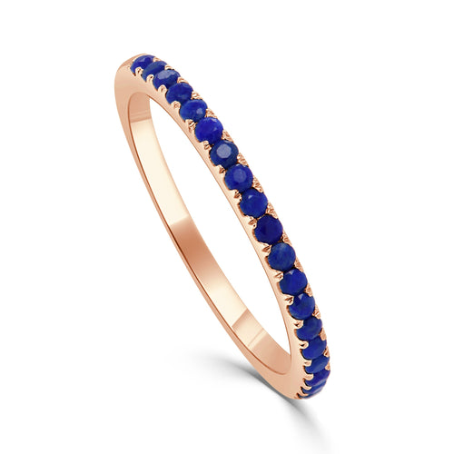Stackable Lapis Ring - 14K Rose Gold