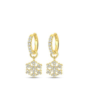 Load image into Gallery viewer, Snowflake Hoop Earrings  - Chloe and Lois