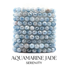 Load image into Gallery viewer, "Peace" Aquamarine Jade Stacker - TJazelle