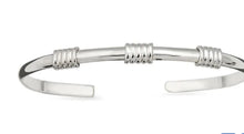Load image into Gallery viewer, Textured Rope Sterling Silver Cuff (Thin)