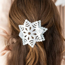 Load image into Gallery viewer, Glitter Snowflake Clip - Teleties