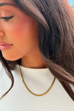 Load image into Gallery viewer, 18K Gold Plated Herringbone Style Necklace