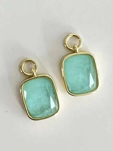 Cushion Cut Charm in Sea Glass - Chloe and Lois