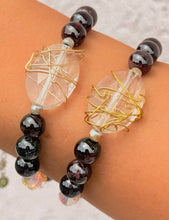 Load image into Gallery viewer, Blue Sparkle Sandstone with Wire Wrapped Stone Beaded Bracelet - Cristina K