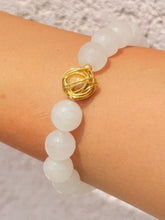 Load image into Gallery viewer, Moonstone Wire Wrapped Stone Beaded Bracelet -Cristina K