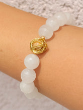 Load image into Gallery viewer, Moonstone Wire Wrapped Stone Beaded Bracelet -Cristina K