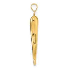 Load image into Gallery viewer, 14K Hollow Italian Horn Pendant