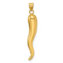 Load image into Gallery viewer, 14K Hollow Italian Horn Pendant
