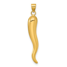 Load image into Gallery viewer, 14K Hollow Italian Horn Pendant
