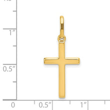 Load image into Gallery viewer, 14K Hollow Plain Cross Pendant