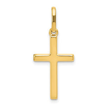 Load image into Gallery viewer, 14K Hollow Plain Cross Pendant