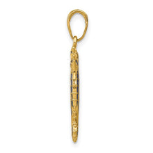 Load image into Gallery viewer, 14K 3-D Blue Enameled Seahorse Pendant