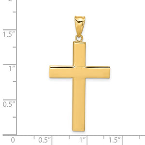 Hollow Cross Pendant - 14K Yellow Gold