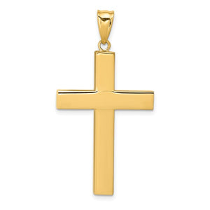 Hollow Cross Pendant - 14K Yellow Gold