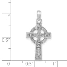 Load image into Gallery viewer, Celtic Cross Pendant - 14k White Gold