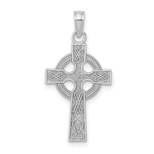 Load image into Gallery viewer, Celtic Cross Pendant - 14k White Gold