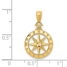 Load image into Gallery viewer, Compass Pendant - 14K Yellow Gold