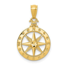 Load image into Gallery viewer, Compass Pendant - 14K Yellow Gold