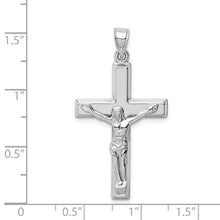 Load image into Gallery viewer, Polished Crucifix Pendant - 14k White Gold