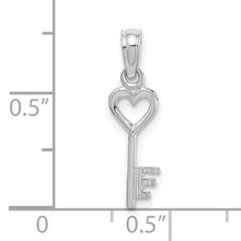 Load image into Gallery viewer, Key Charm - 14K White Gold