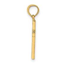 Load image into Gallery viewer, Polished Cross with Heart Center - 14K Yellow Gold