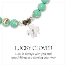 Load image into Gallery viewer, "Lucky Clover" Silver Charm Bracelet - TJazelle