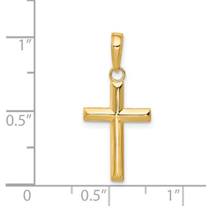 Small Cross Pendant - 14K Yellow Gold