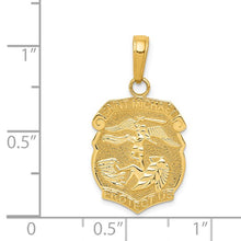 Load image into Gallery viewer, Solid St. Michael Badge Medal Pendant - 14K Yellow Gold