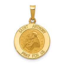 Load image into Gallery viewer, Saint (St) Anthony Medal - 14K Yellow Gold