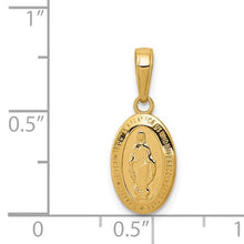 Load image into Gallery viewer, Small Miraculous Medal Charm - 14K Yellow Gold