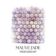 Load image into Gallery viewer, "Friendship" Faceted Mauve Jade Stacker - TJazelle *retired*