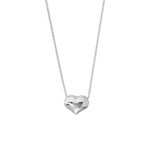 Load image into Gallery viewer, Puffy Heart Adjustable Necklace - 14K White or Yellow Gold