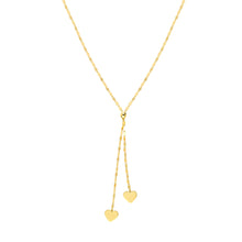 Load image into Gallery viewer, High Polished Heart Adjustable Lariat Necklace