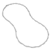 Load image into Gallery viewer, Sterling Silver 3.1mm Singapore Chain with Lobster Lock