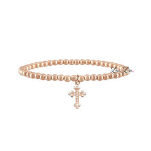 Load image into Gallery viewer, Mary Diamond Cross Bracelet- Love Lisa