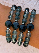 Load image into Gallery viewer, "Midnight Sparkle" Onyx w/Garden Quartz - Marie's Exclusive-TJazelle Bracelet