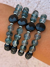Load image into Gallery viewer, "Midnight Sparkle" Onyx w/Garden Quartz - Marie's Exclusive-TJazelle Bracelet