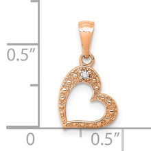 Load image into Gallery viewer, Diamond Heart Pendant &amp; Chain - 10K Rose Gold