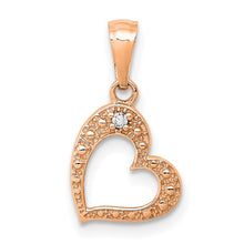 Load image into Gallery viewer, Diamond Heart Pendant &amp; Chain - 10K Rose Gold
