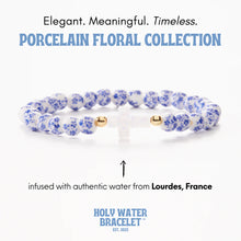 Load image into Gallery viewer, Blue Porcelain Holy Water Cross Bracelet