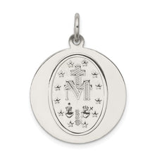 Load image into Gallery viewer, Round Miraculous Medal &amp; Chain - Sterling Silver